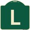 Signmission Designer Series Sign W/ Letter L, Green & Tan Heavy-Gauge Aluminum Sign, 18" x 18", G-1818-22942 A-DES-G-1818-22942 - alternate 1